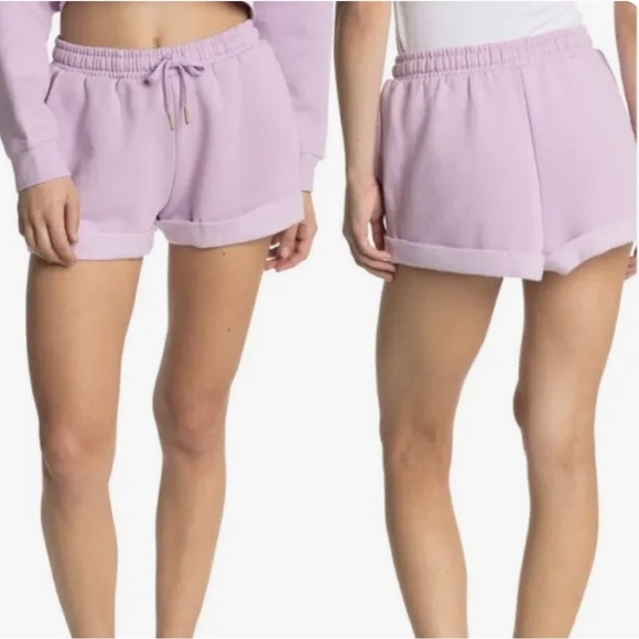 We Wore What Large Purple Lounge Sweatpants Shorts ~ Casual Cozy Cheeky - Picture 1 of 9